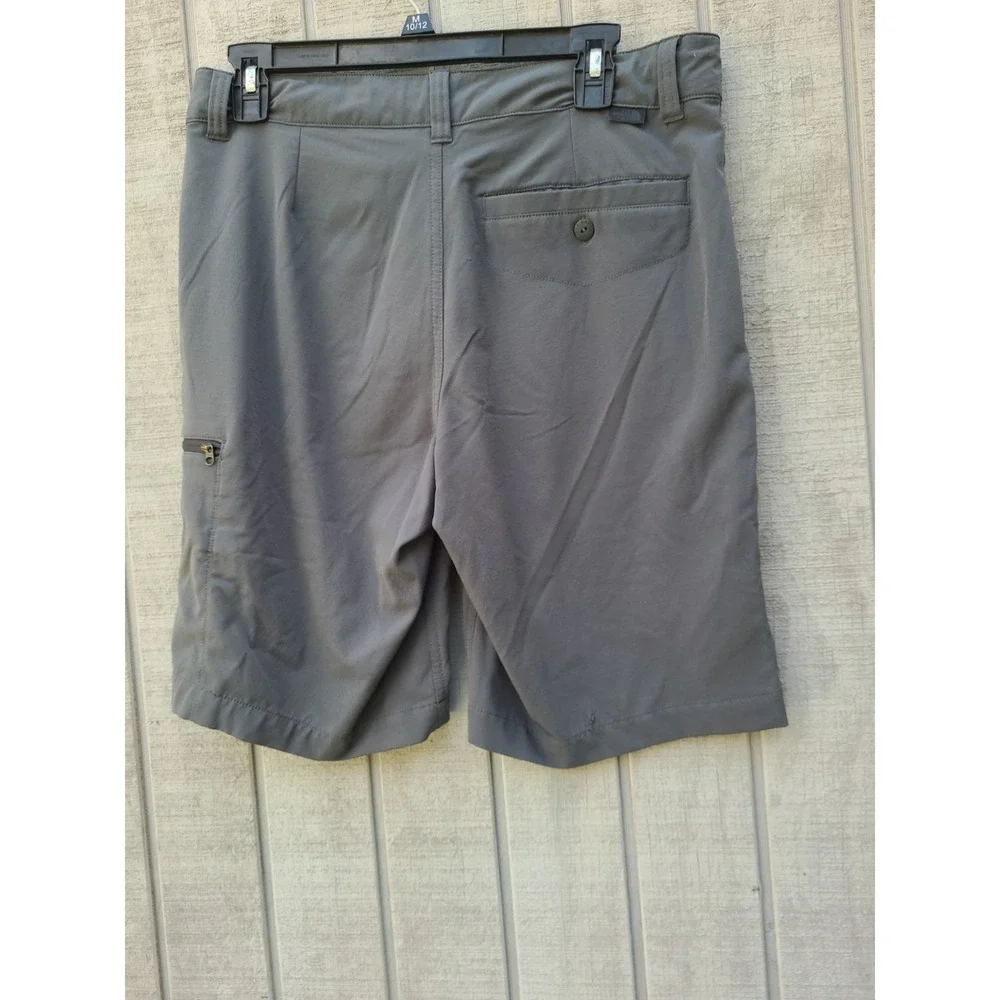 The North Face Men's 32 Stretch Hiking Shorts Gray Green Polyester Outdoor